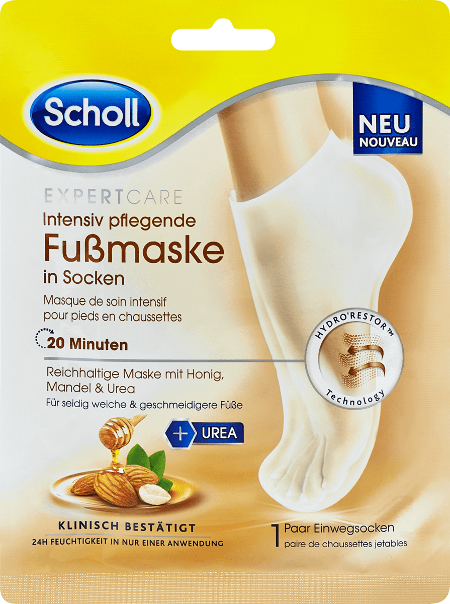 (1 St Paar), ExpertCare pflegende Socken Fußmaske 2 Intensiv Scholl in