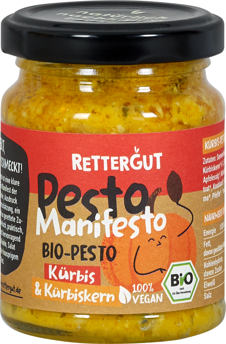 Rettergut Bio Pesto Manifesto Kürbis &amp; Kürbiskern, 120 g | dm.at
