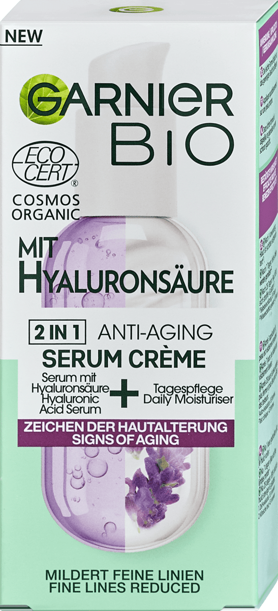 GARNIER BIO 2in1 Anti-Aging Serum Crème, 50 ml