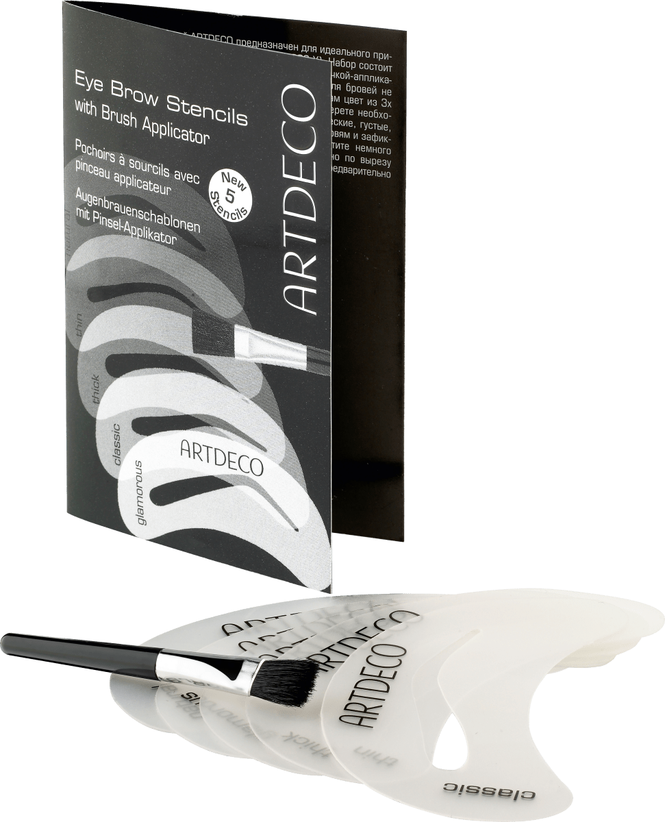 ARTDECO Augenbrauenschablone Eye Brow Stencils & Brush Applicator, 1 St