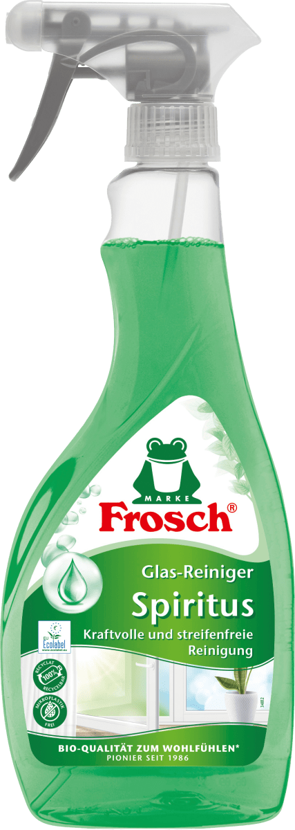 Frosch Spiritus Glas-Reiniger 500 ml - mit Recyceltem Flaschenkopf