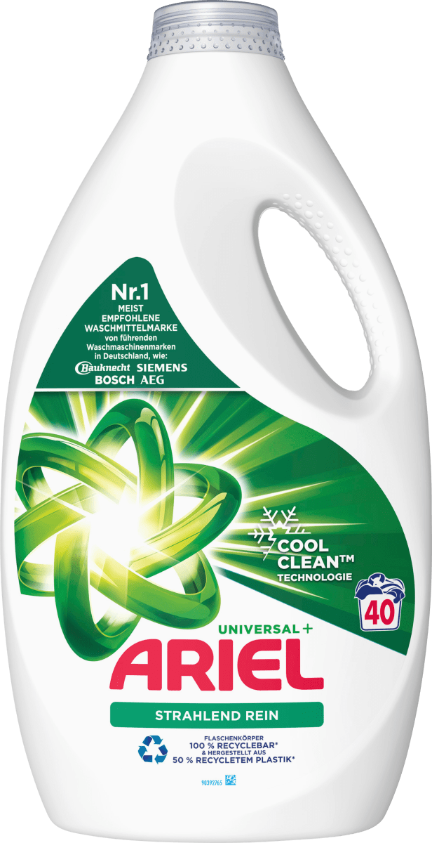 ARIEL Flüssigwaschmittel Universal+ Cool 40 Wl Clean