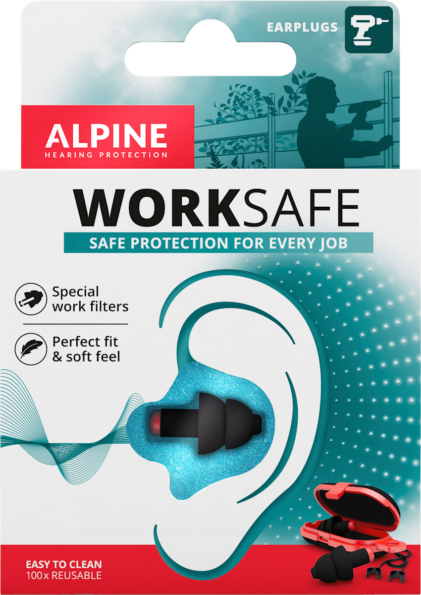 ALPINE Worksafe Ohrstöpsel Größe M (1 Paar), 2 St dm Dauerpreis