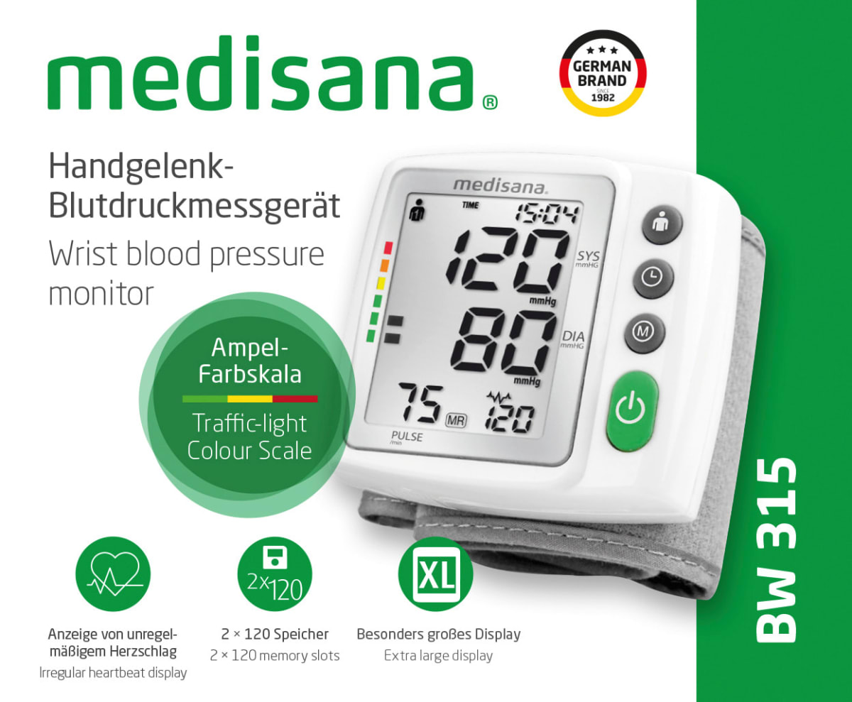 dauerhaft BW online Medisana kaufen günstig Handgelenk-Blutdruckmessgerät St 315, 1