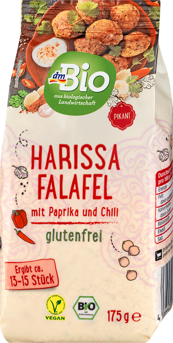 dmBio Backmischung Harissa Falafel mit Paprika & Chilli, glutenfrei, 175 g dauerhaft günstig