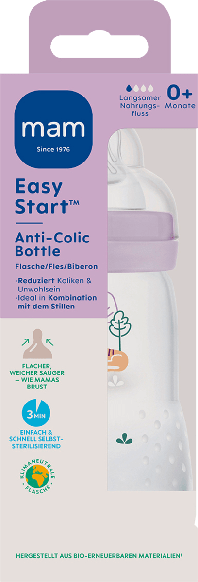 MAM Biberon anticolique Easy Start Anti-Colic Lilac 320 ml