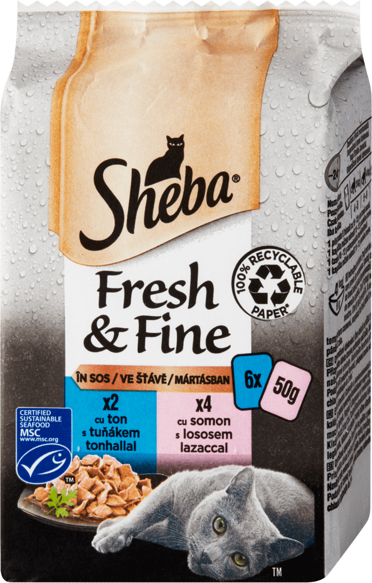 Sheba Fresh Fine variace ryb 6x50g multipack 300 g dm.cz