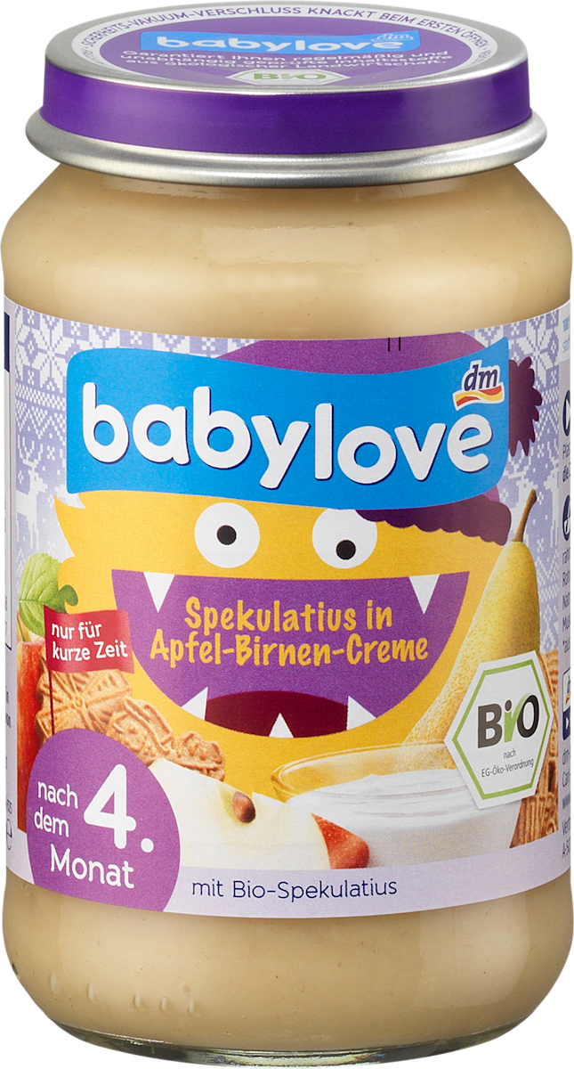 babylove Spekulatius in Apfel-Birnen-Creme nach dem 4. Monat, 190 g ...
