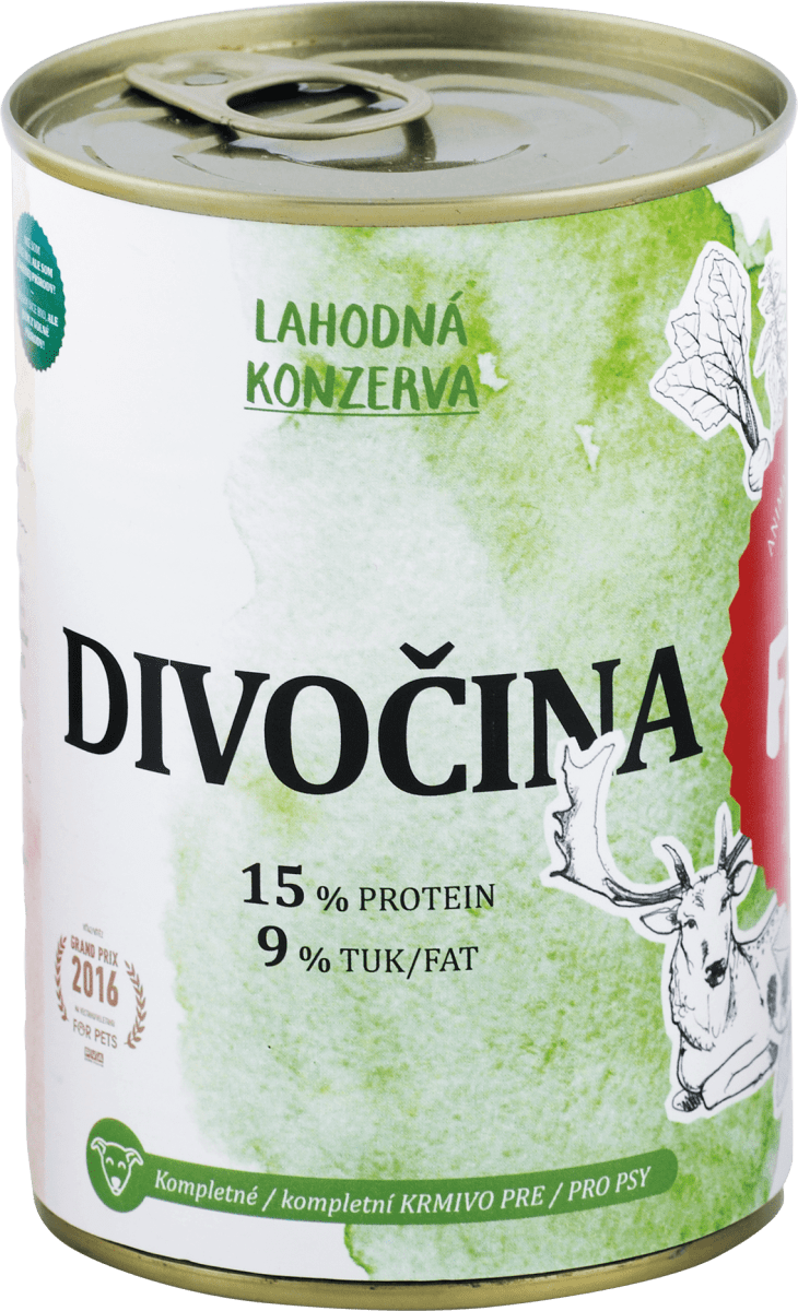 Pet Farm Family Lahodná konzerva pre psy Divočina, 400 g nakupujte vždy