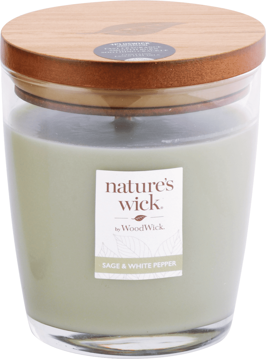 nature's wick Vonná sviečka stredná Sage & White Pepper, 284 g trvalo