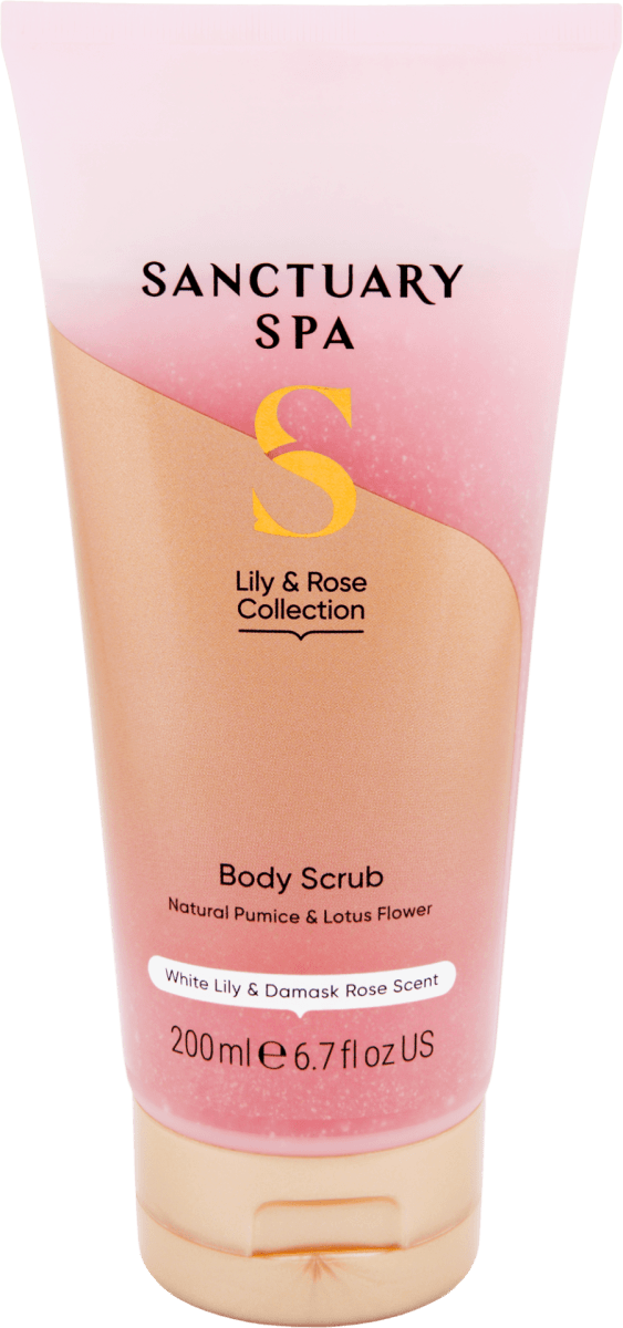 SANCTUARY SPA Telový peeling Lily & Rose Collection, 200 ml trvalo