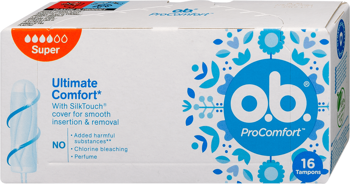 o.b. ProComfort Night Super + Comfort tampons 16 pieces - VMD