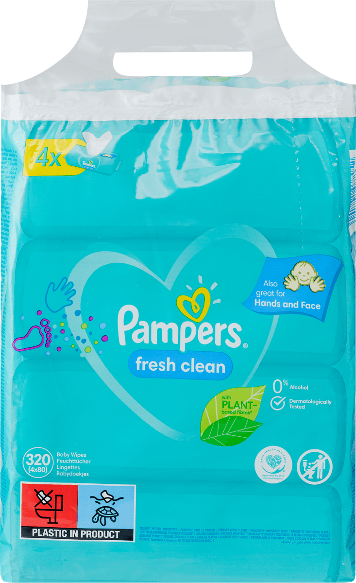 Pampers Nedves t rl kend Fresh Clean 320 db dm.hu
