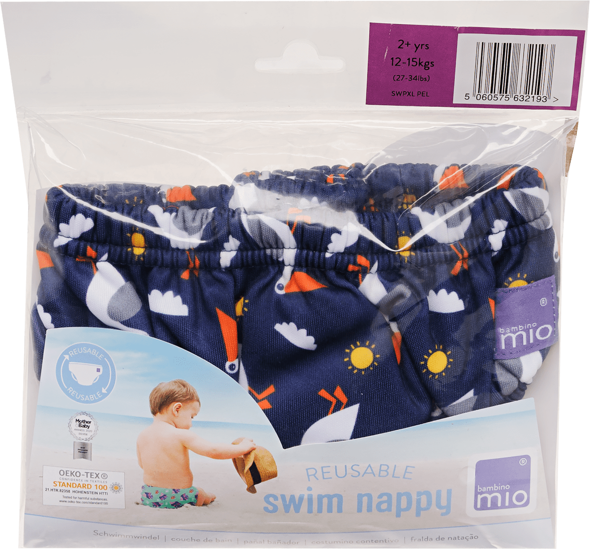 Bambino Mio Mosható úszópelenka, pelikán, XL méret, 1 db dm.hu