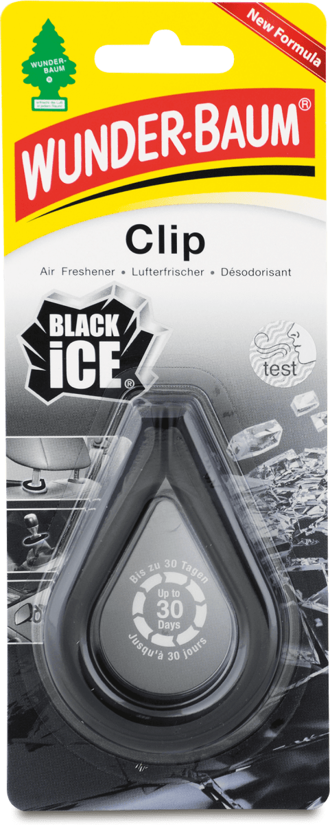 Wunder-Baum Závesný osviežovač vzduchu Clip Black Ice, 1 ks