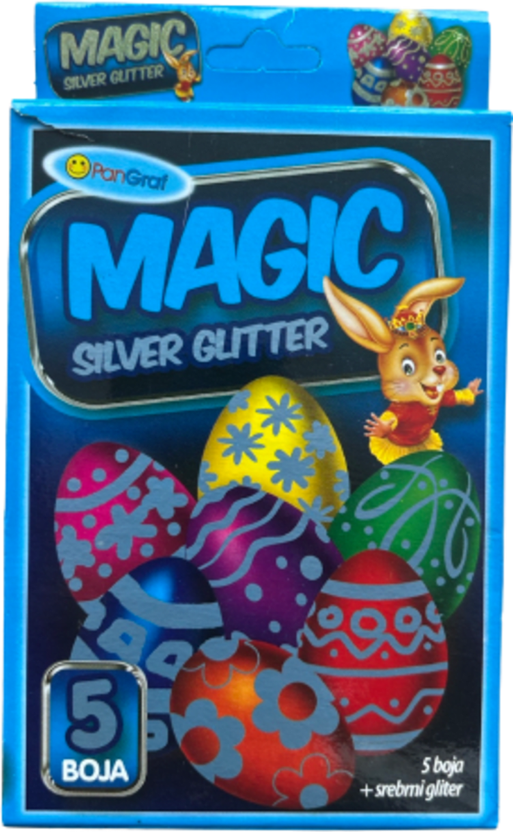 PanGraf Magic Silver Glitter boja za jaja, 1 kom. trajno povoljna
