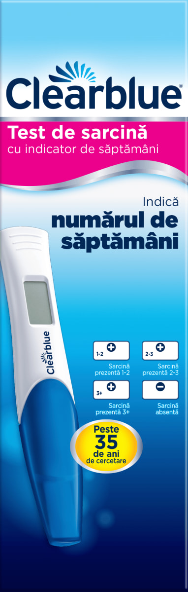 Clearblue Test de sarcin digital cu indicator de s pt mani 1 buc dm.ro