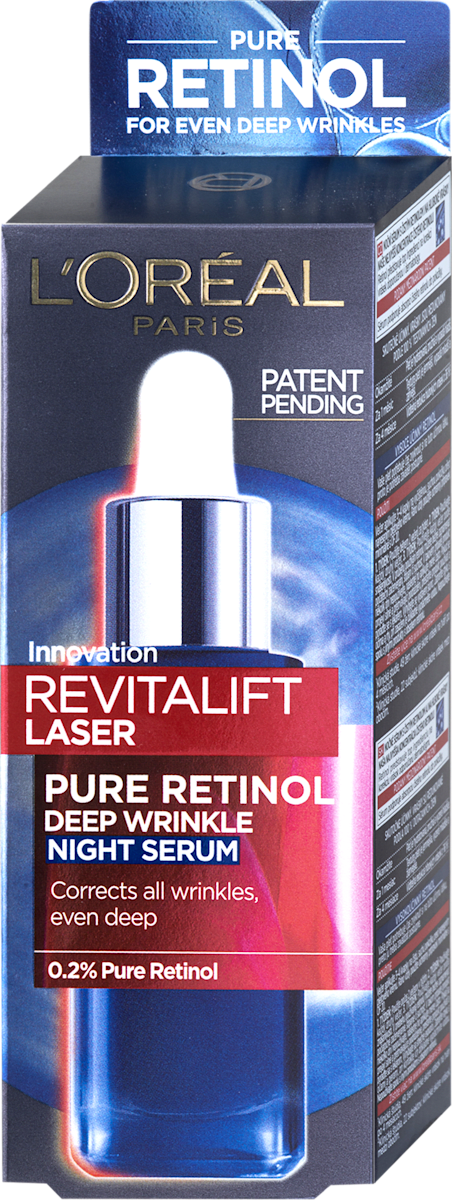 L'ORÉAL PARiS Нощен серум с чист ретинол Revitalift Laser, 30 ml ...