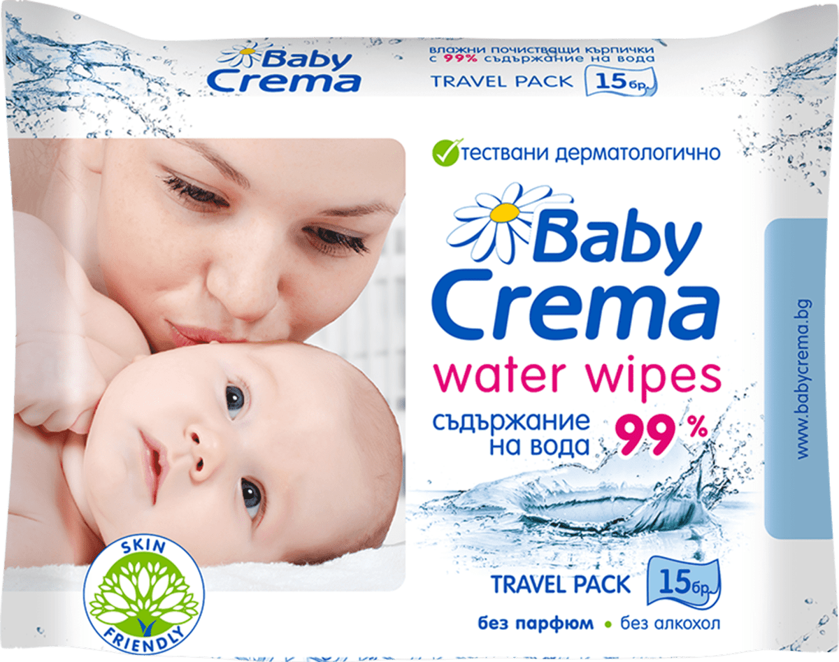 Baby Crema Влажни кърпи бебе, 15 бр. Пазарувайте трайно изгодно онлайн ...