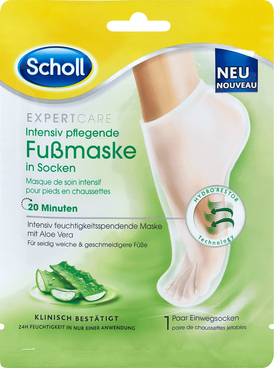 Scholl Intensiv pflegende Fußmaske St mit 2 Socken (1 Paar), Vera Aloe in
