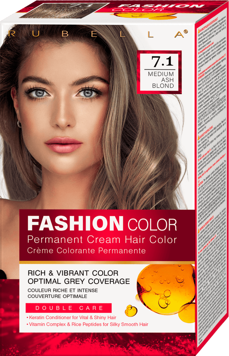 Rubella Боя за коса Fashion Color Nr71 Medium Ash Blond 1 бр Пазарувайте трайно изгодно