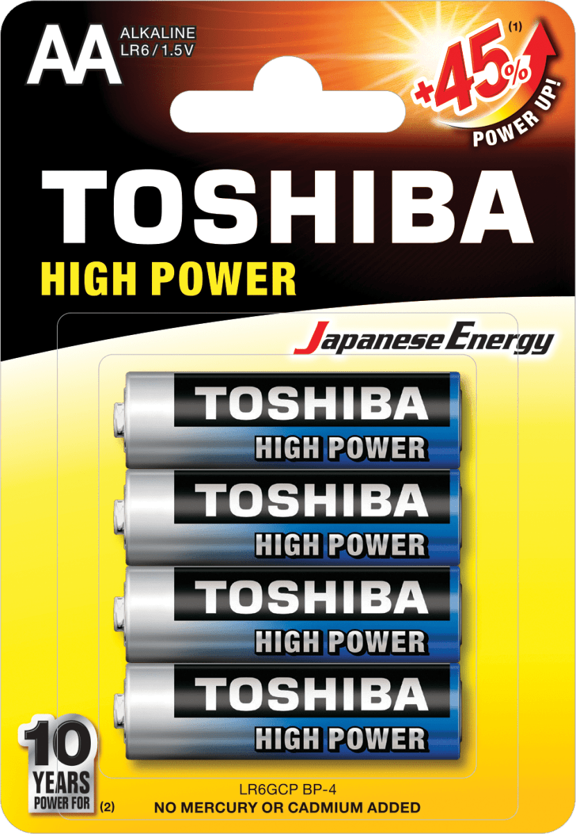 Toshiba Батерии АА High power, 4 бр. Пазарувайте трайно изгодно онлайн ...