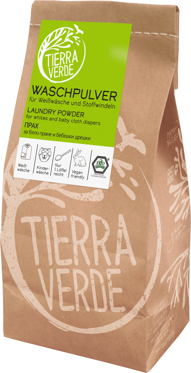 TIERRA VERDE Прах за бяло пране и бебешки дрешки, 850 g Пазарувайте