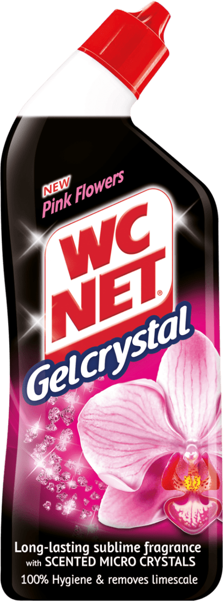Gel WC gelcrystal, fleurs roses WC NET