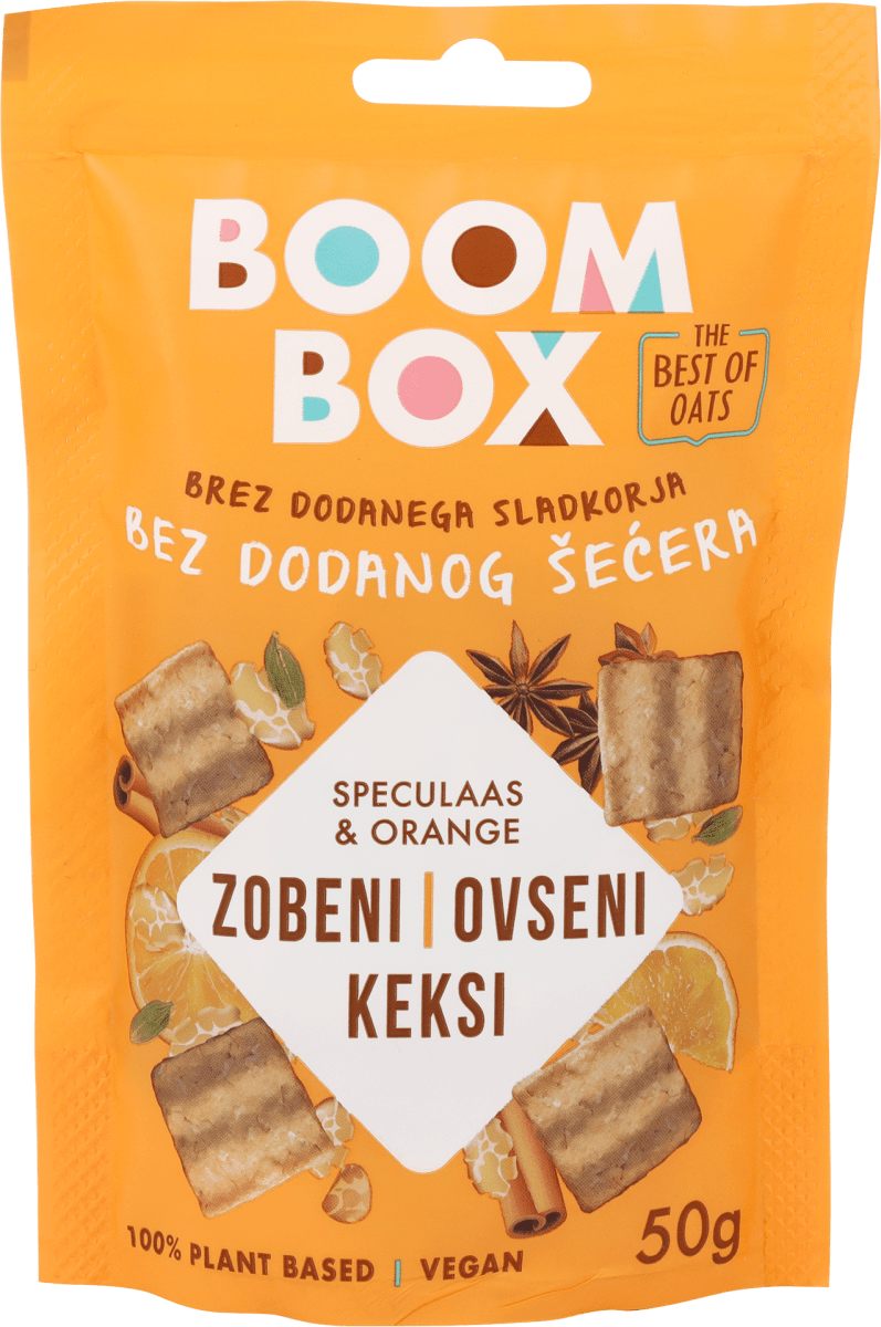 BOOM BOX Zobeni keksi speculass i naranča, 50 g trajno povoljna