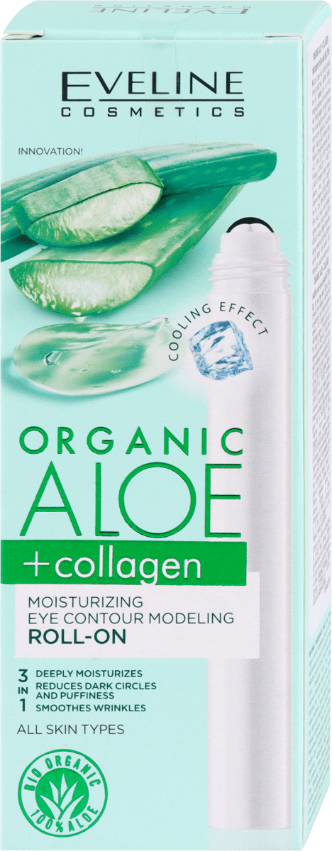 EVELINE COSMETICS Organic Aloe+collagen roll-on za područje oko očiju ...