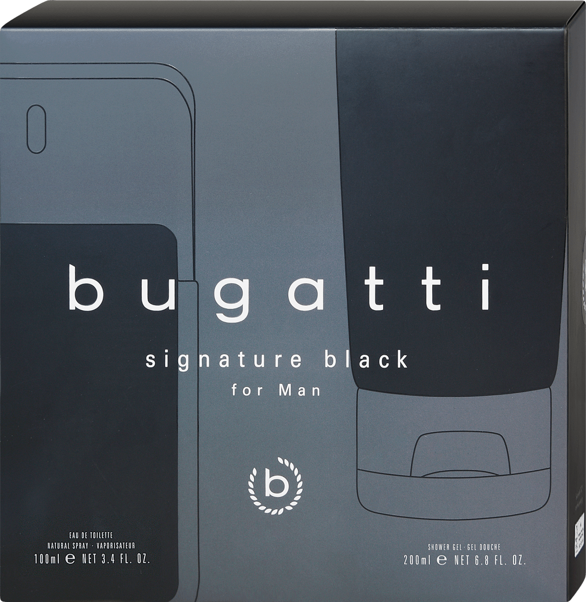 black, kom. Poklon-paket 1 signature bugatti