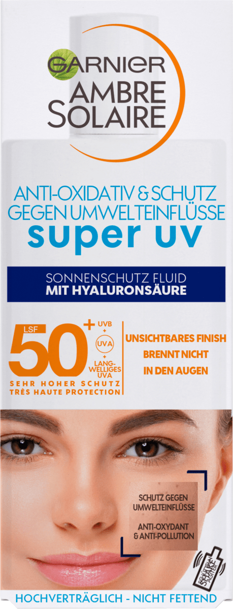 Solaire ml super Gesicht LSF günstig UV, online 40 kaufen dauerhaft Garnier Ambre 50+, Sonnenfluid