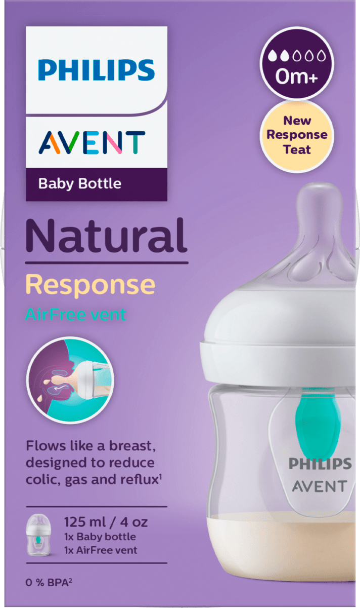 Philips AVENT Natural Response bočica za bebe s AirFree ventilom, 125 ml, 1  kom. kupujte online po uvijek povoljnim cijenama