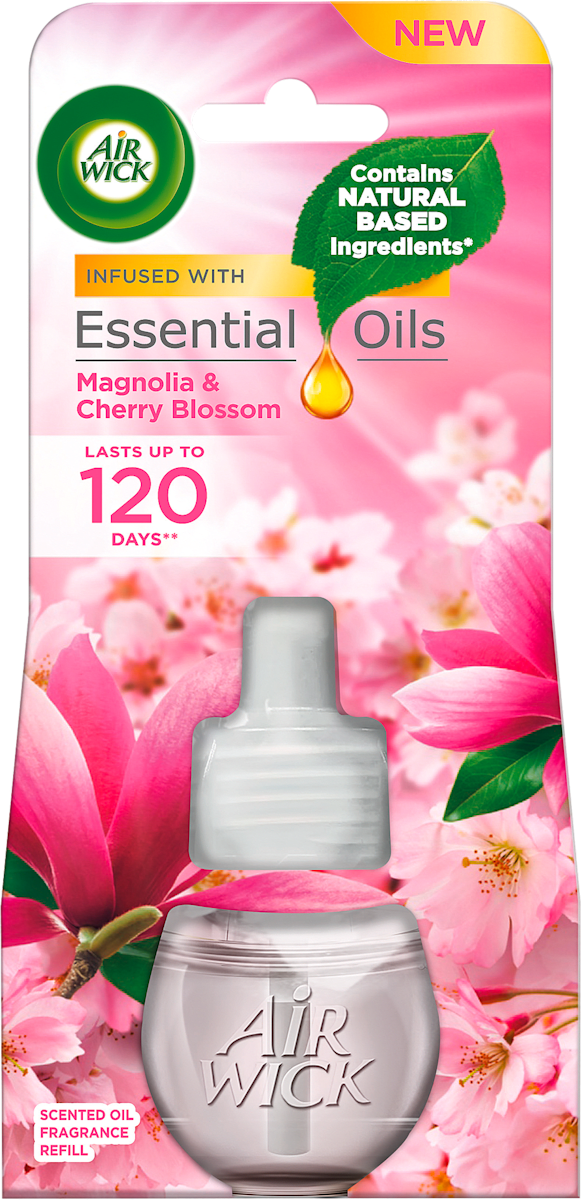 AirWick Essential Oils električni osvježivač zraka Magnolia, 19 g