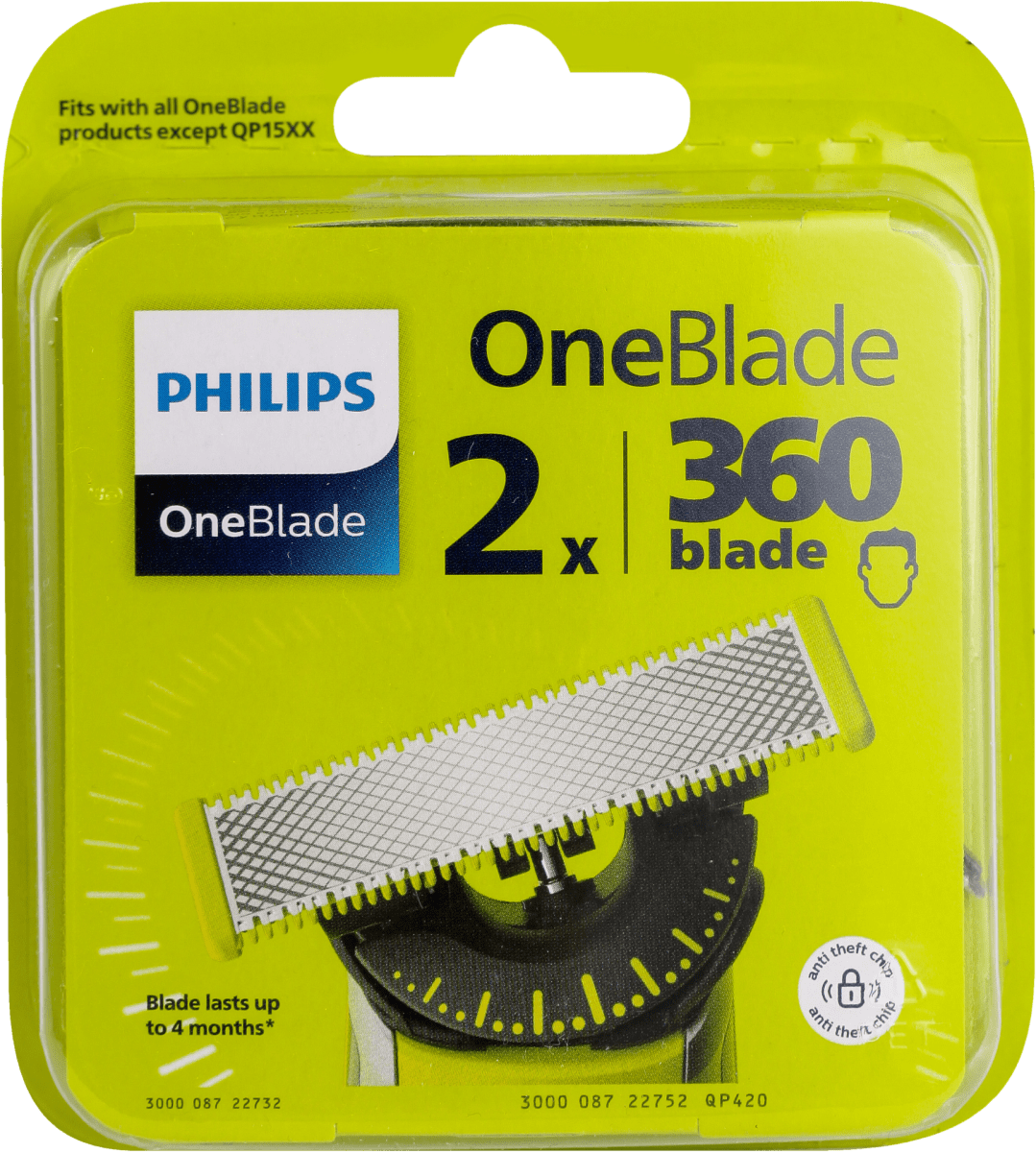 PHILIPS OneBlade OneBlade 360 zamenske oštrice, QP420, 2 kom uvek