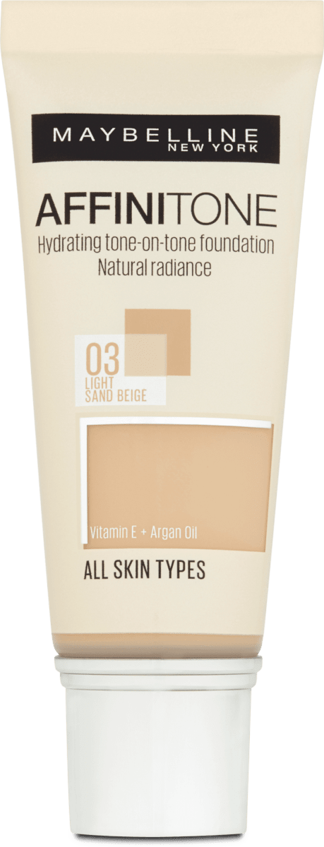 MAYBELLINE NEW YORK Affinitone tečni puder – 03 Light Sand Beige, 30 ml ...