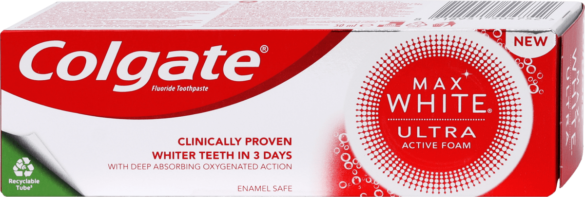 Colgate Max White pasta za zube Ultra Active Foam, 50 ml