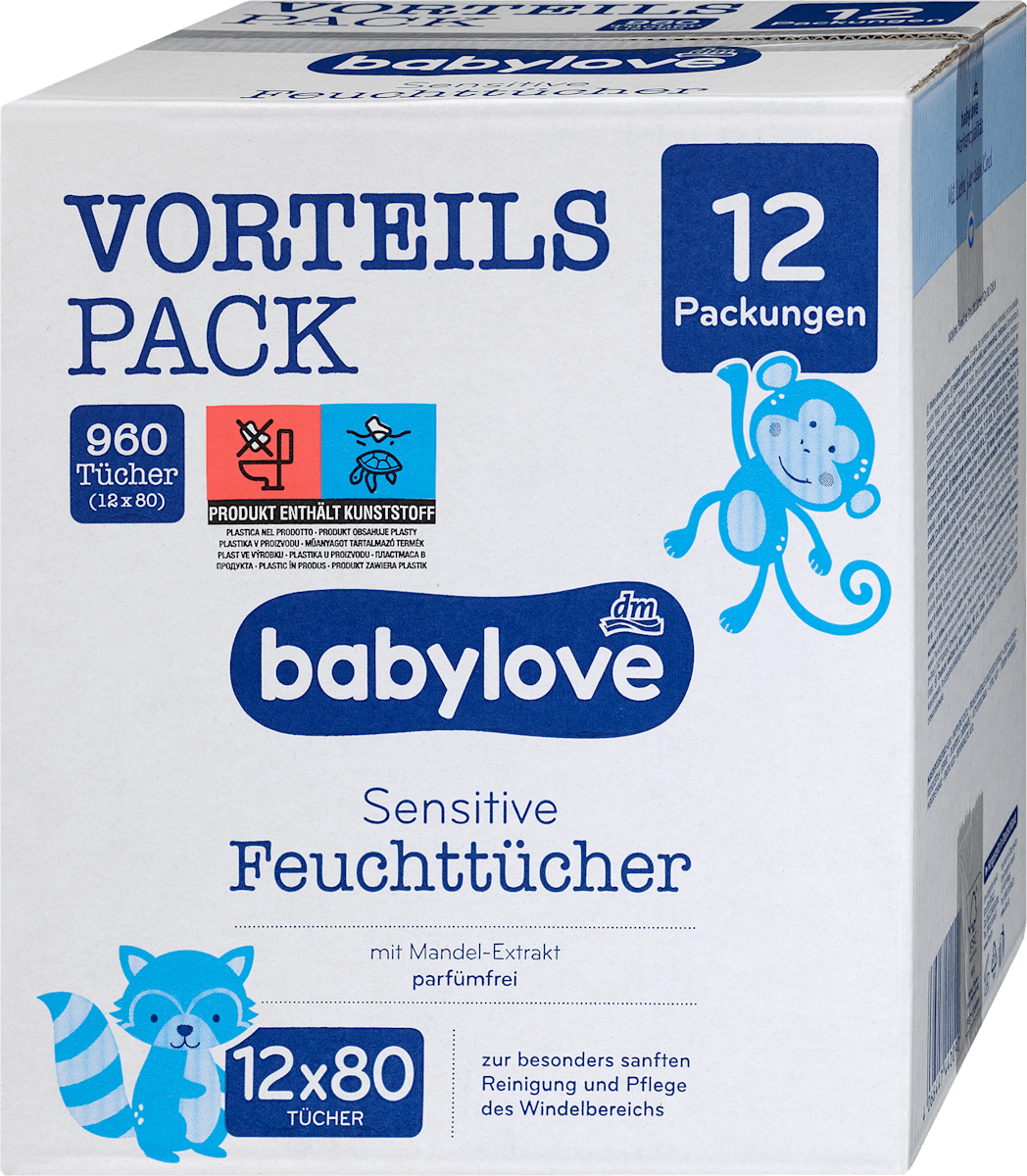 Feuchtt cher sensitive 12x80 St 960 St