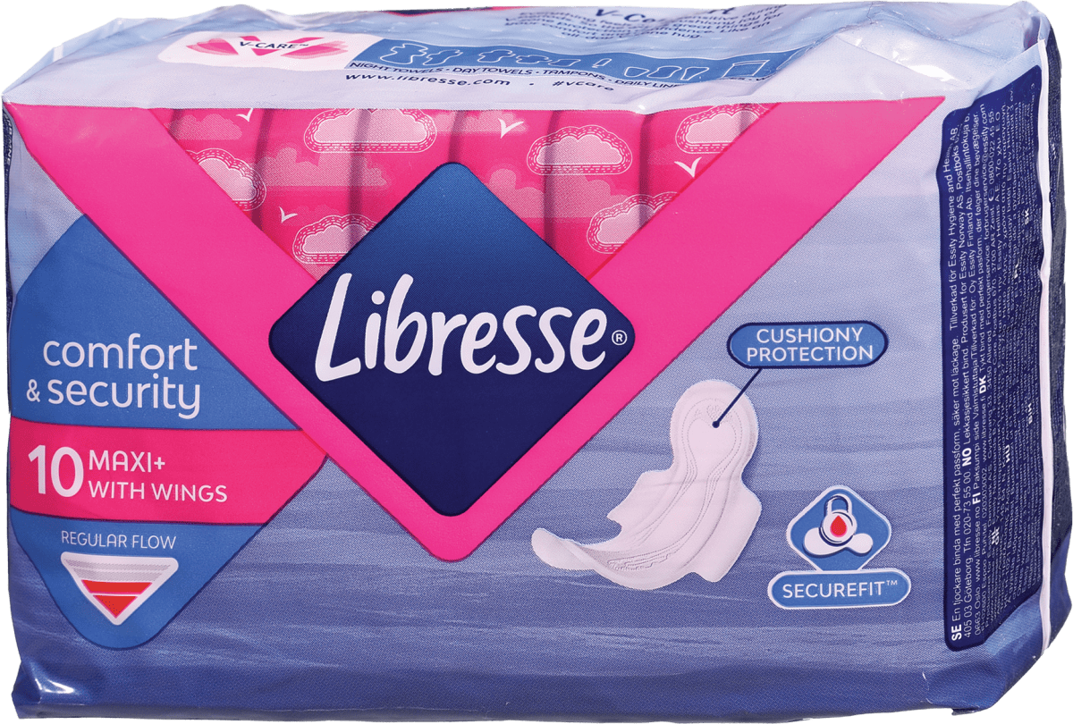 Libresse Дамски превръзки Maxi+ Normal, 10 бр. Пазарувайте трайно ...