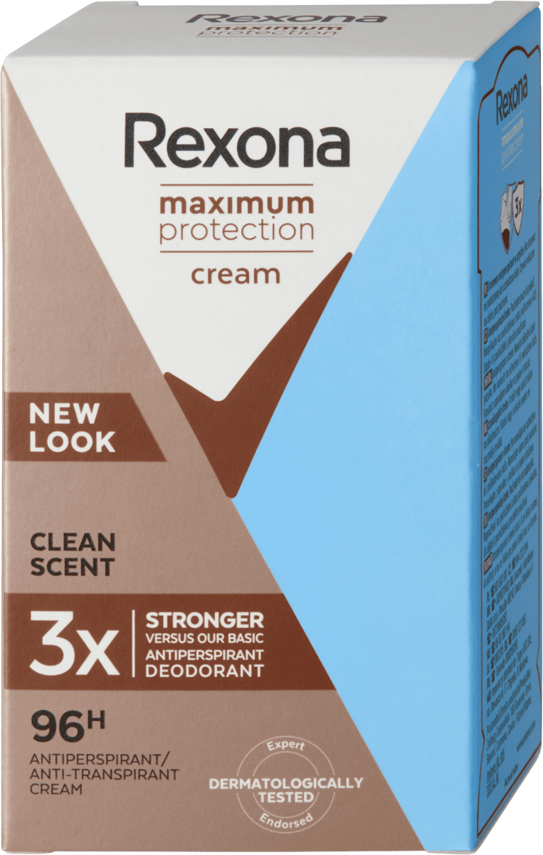 Rexona Dámsky krémový antiperspirant Maximum Protection Clean Scent, 45