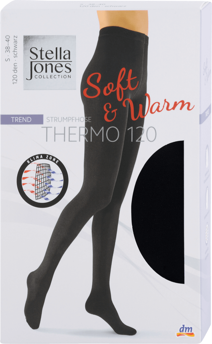Stella Jones Trend hulahopke Soft & Warm Thermo, 120 DEN – Crna