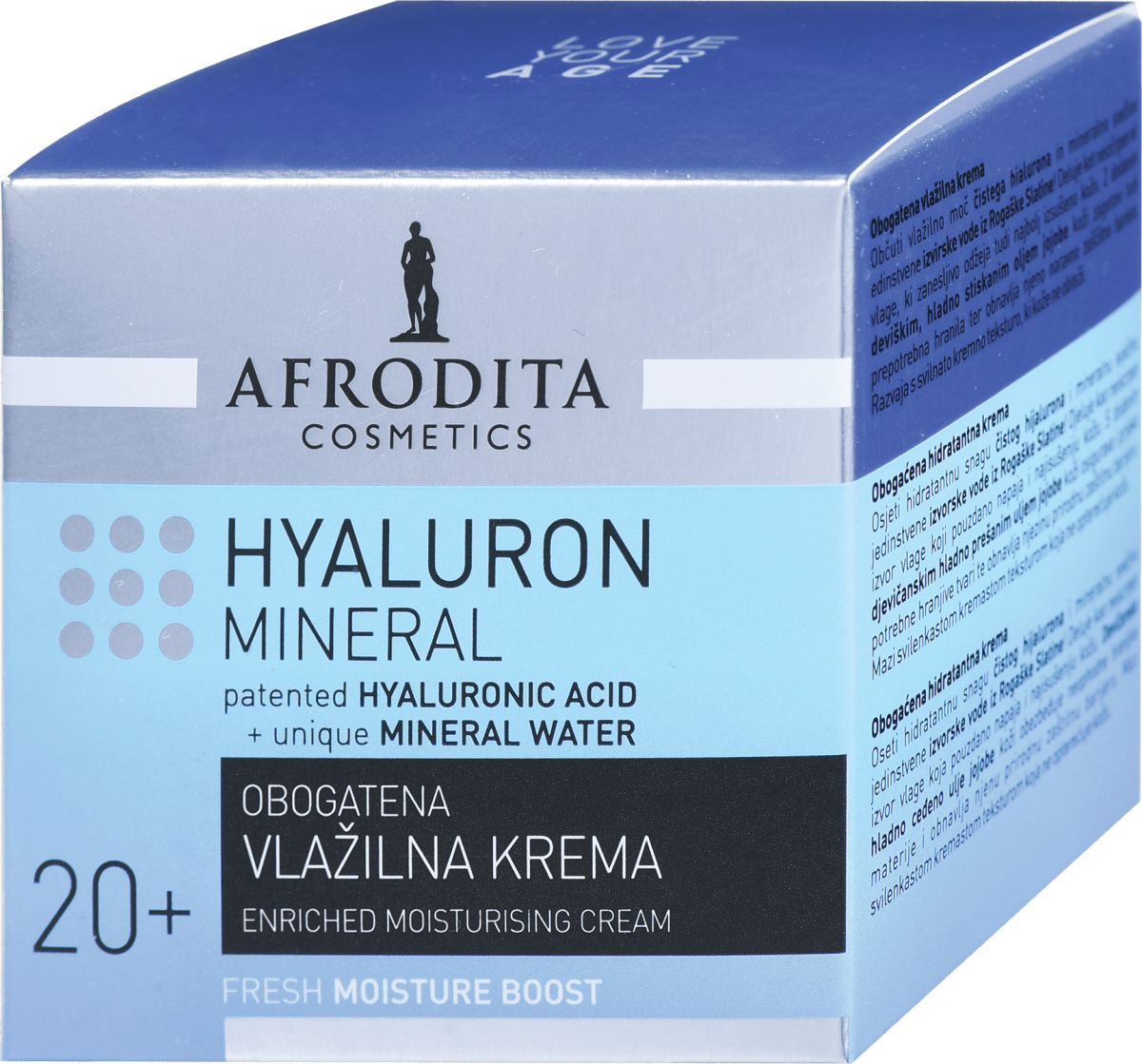 AFRODITA Hyaluron Mineral hidratantna krema za lice, 50 ml trajno