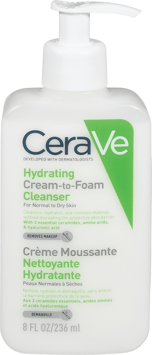 CeraVe Hydrating CreamtoFoam Cleanser krema za pranje lica, 236 ml