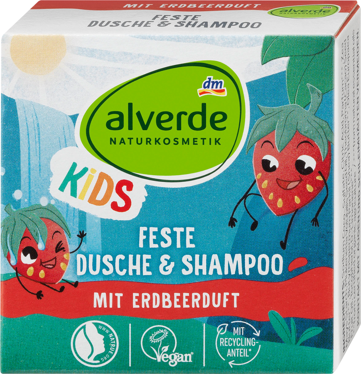 alverde Kids Doccia shampoo solido al profumo di fragola, 60 g Acquisti  online sempre convenienti