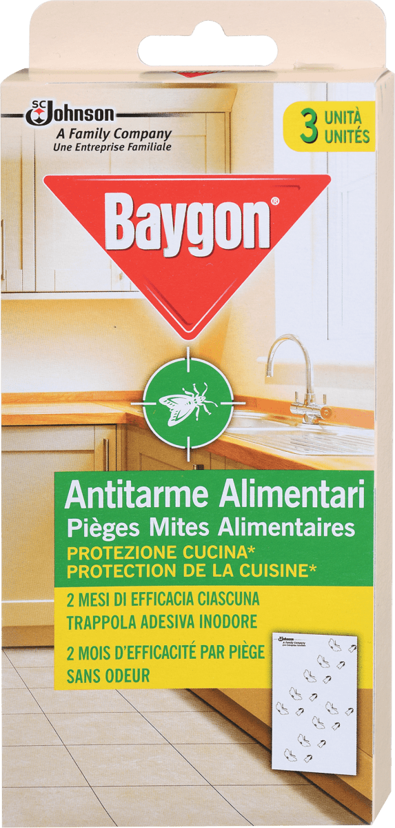 Baygon Antitarme alimentari protezione cucina, 3 pz Acquisti online sempre  convenienti