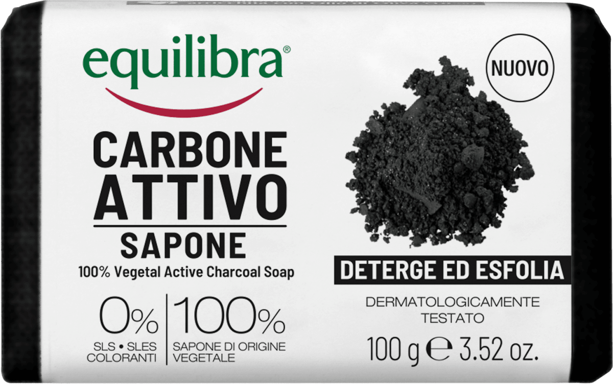 carbone attivo - sapone 100% vegetale 100 gr
