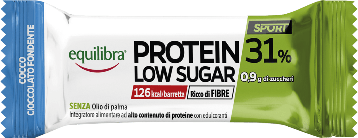 equilibra Barretta Protein 31% Low Sugar al cocco e cioccolato fondente, 35  g Acquisti online sempre convenienti