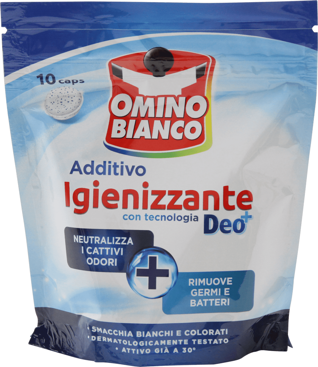 Omino Bianco Additivo igienizzante per bucato in caps, 10 pz