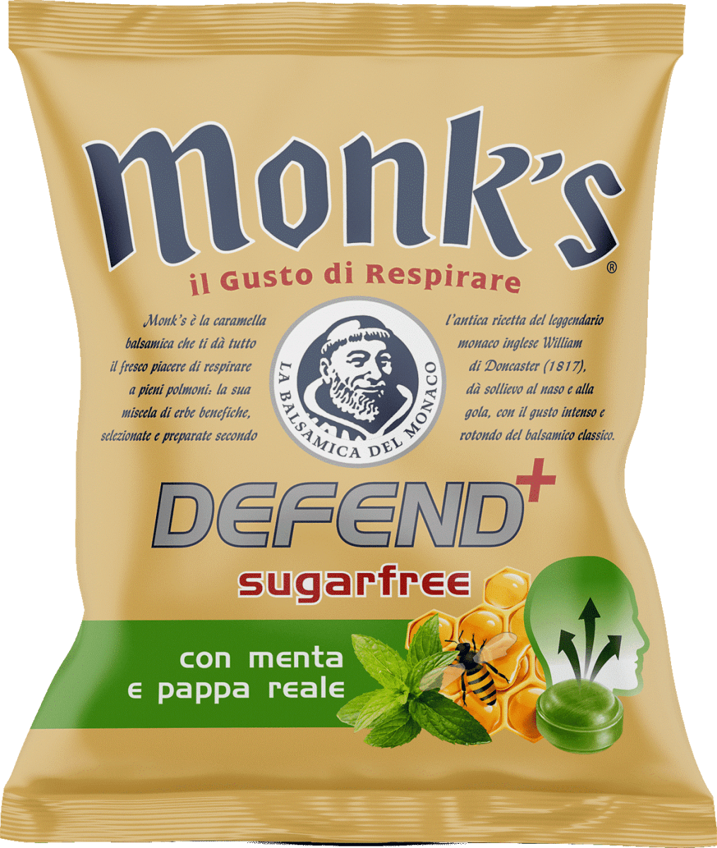 monk's DEFEND+ Caramelle Defend+ con menta e pappa reale, 46 g Acquisti  online sempre convenienti