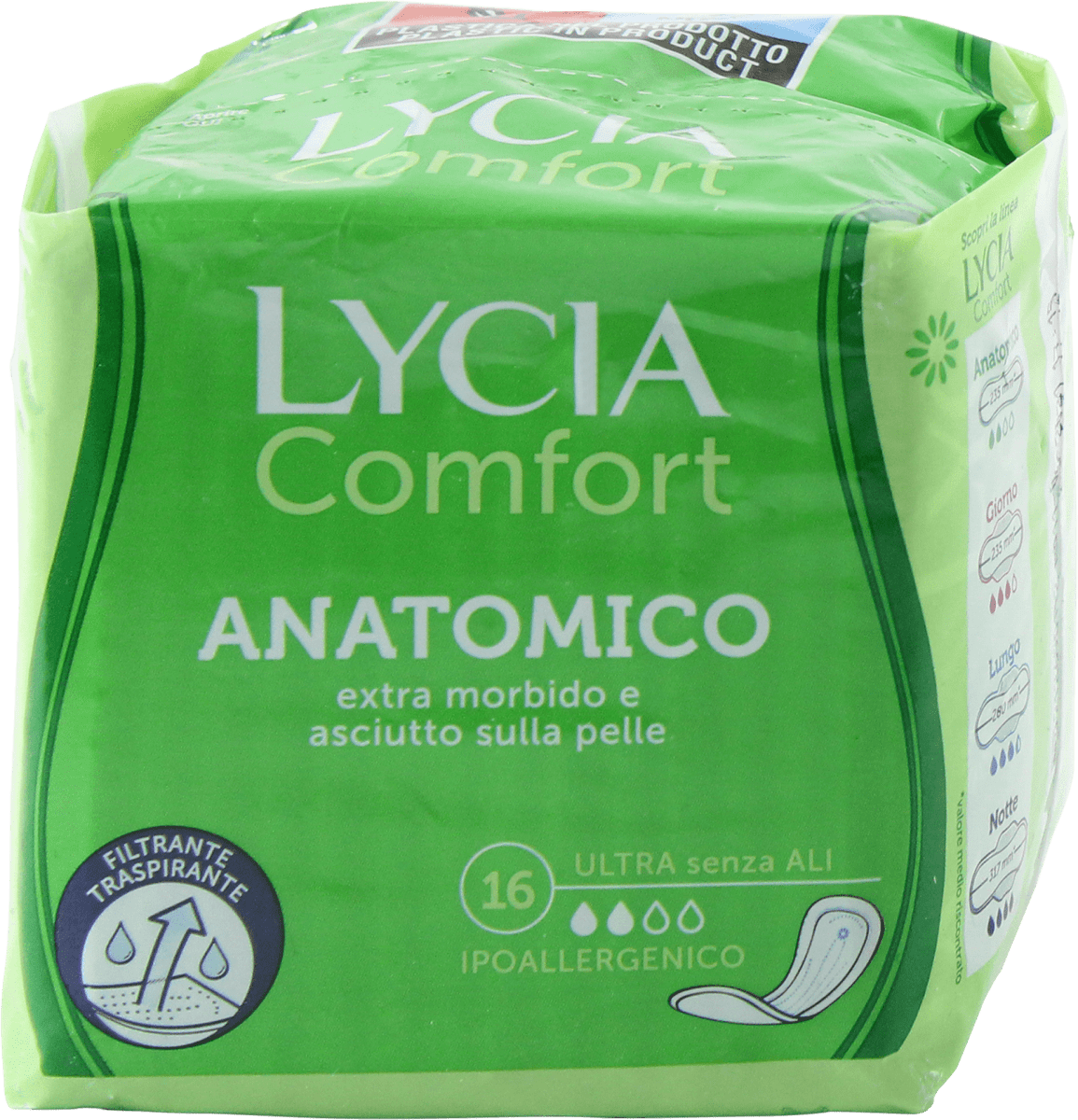 LYCIA Assorbenti Comfort anatomici ultra senza ali, 16 pz Acquista